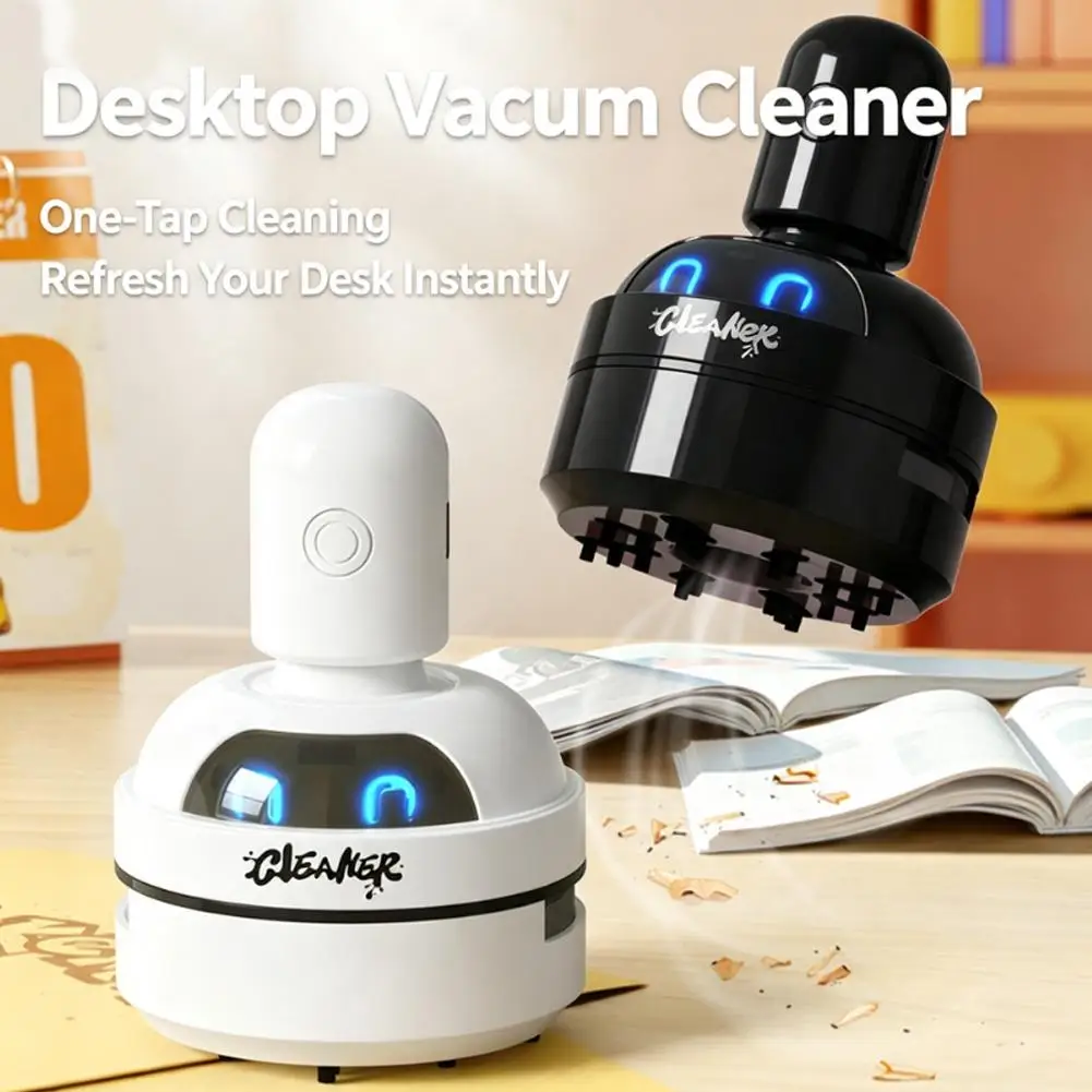 Desktop Vacuum Cleaner Three Adjustable Suction Levels Portable Mini Desk Vacuum Cleaner Cordless Desktop Keyboard Cleaner