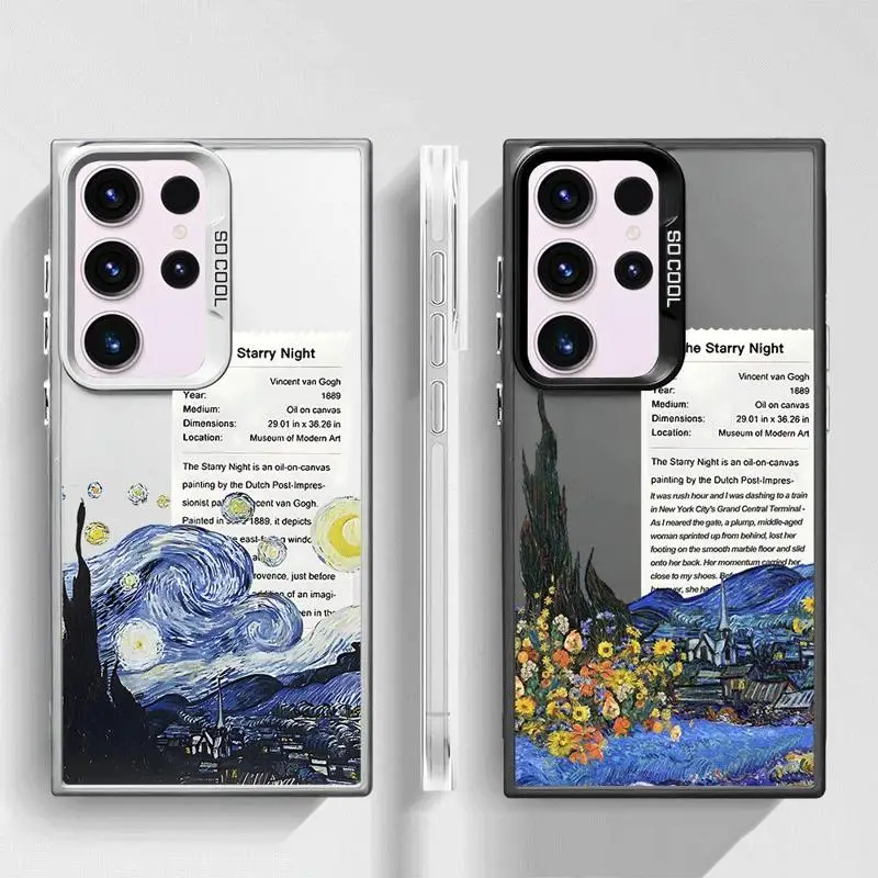 Van Gogh Starry Night Cover Phone Case for Samsung Galaxy S24Ultra S23 FE Note 20 Ultra S20 S21 S22 Plus S20fe S23Ultra 5G