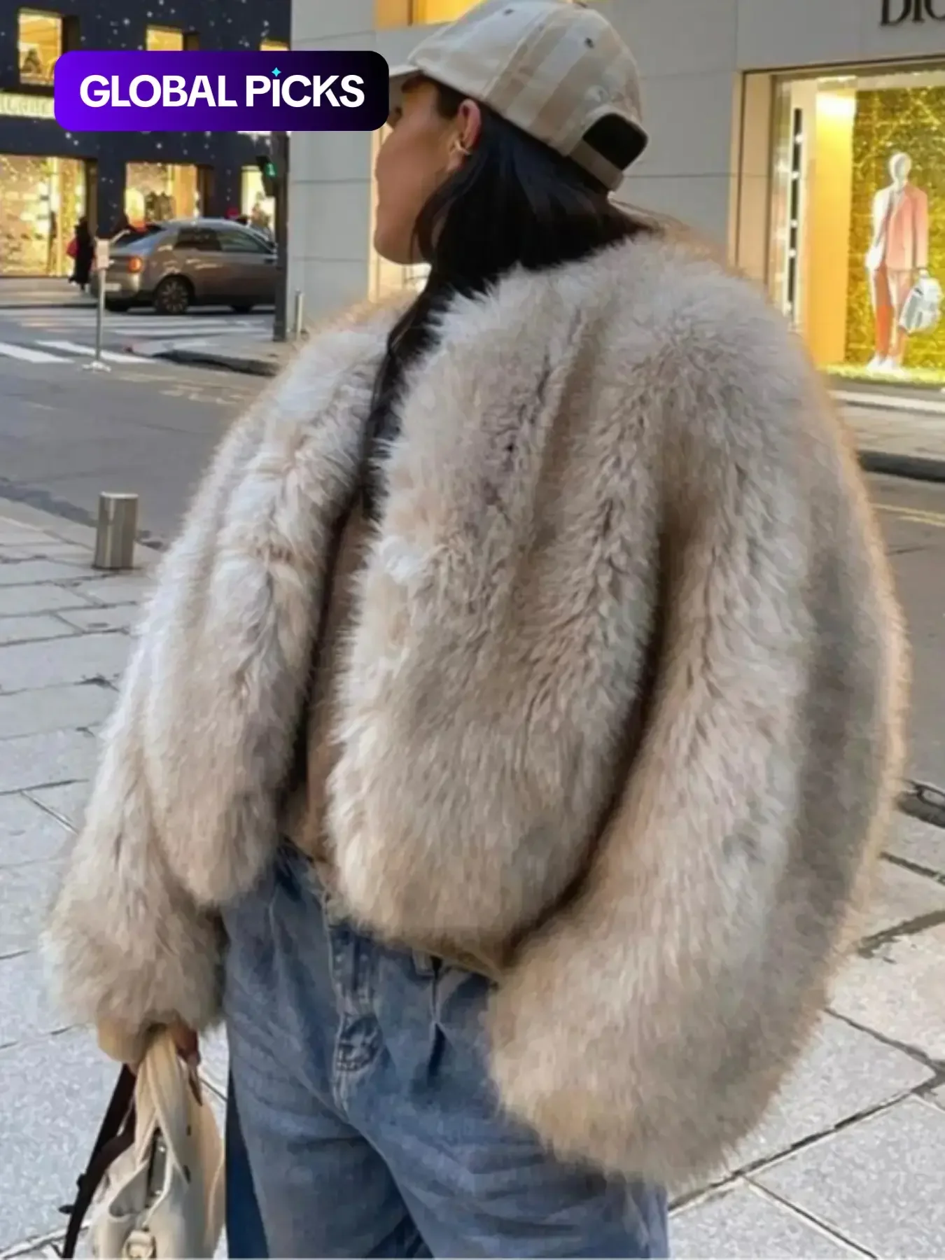 Real Fur Coat, Luxury Genuine Fur Jacket, Soft Plush Winter Outerwear, Oversized Warm Fashion Coat, Elegant High-End Fur Jacket