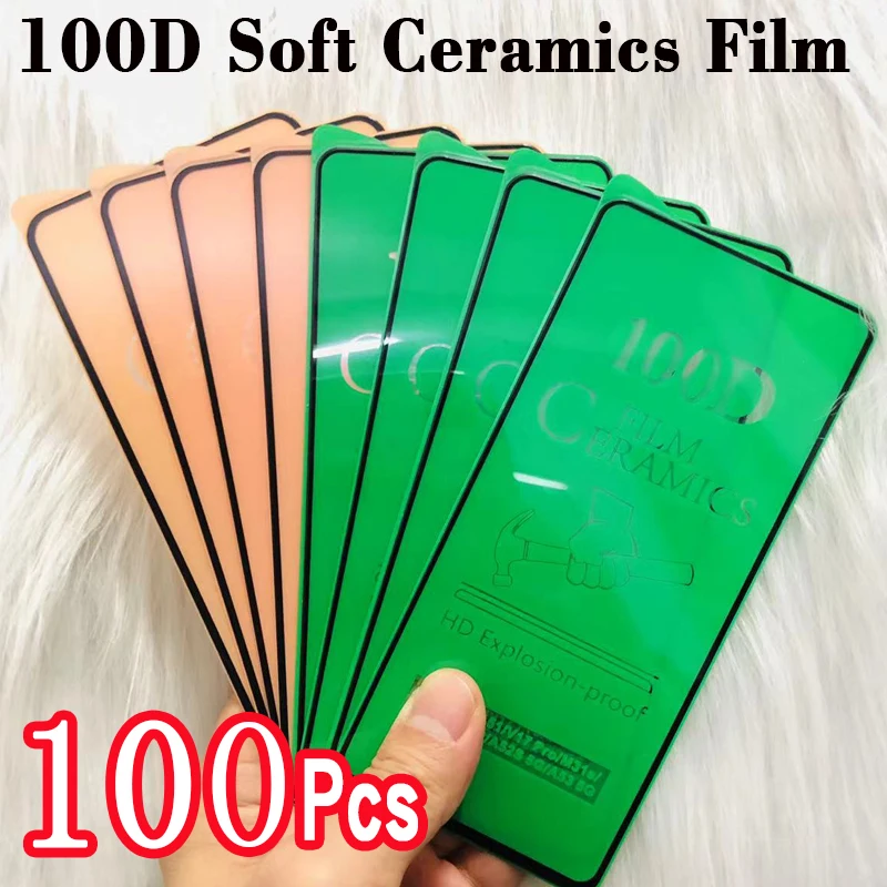 100Pcs Ceramic Matte Film For Samsung Galaxy A12 A02S A21S A20E A22 A32 A42 A52S A72 5G F62 M62 Screen Protector Tempered Glass