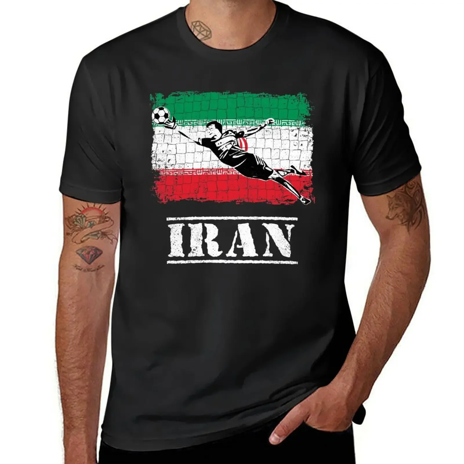 

Iran Soccer Goalie Goal Keeper Shirt T-Shirt summer top essential t shirt korean fashion mens graphic t-shirts hip hop