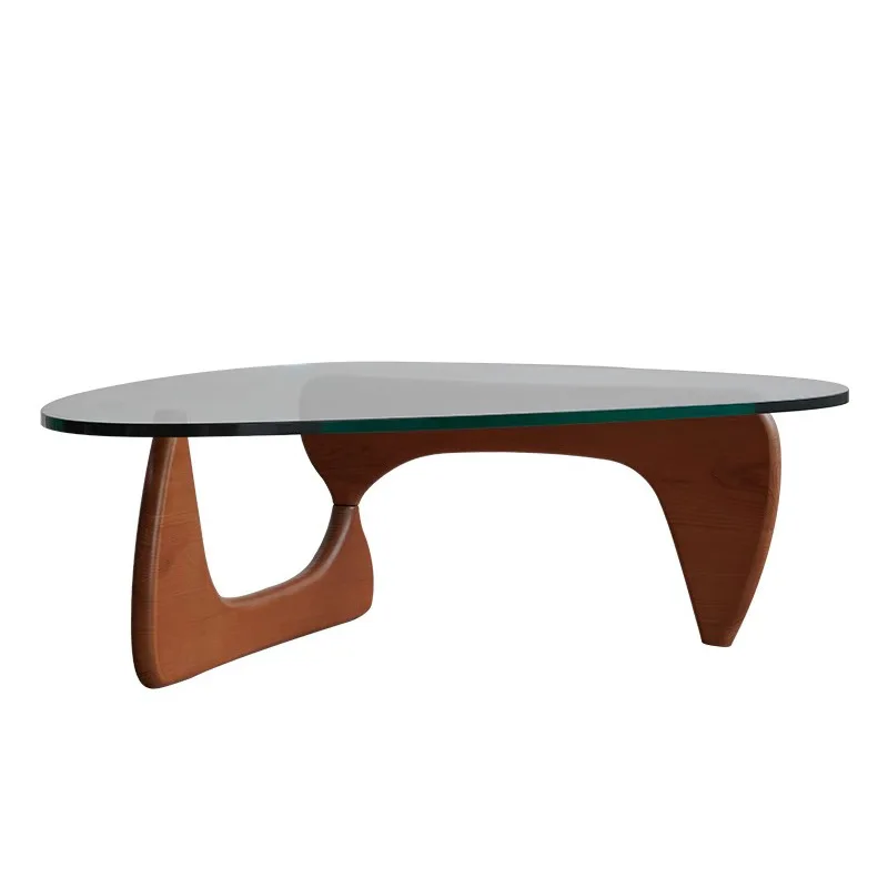 

Nordic creative small apartment tempered glass coffee table modern simple designer furniture coffee table