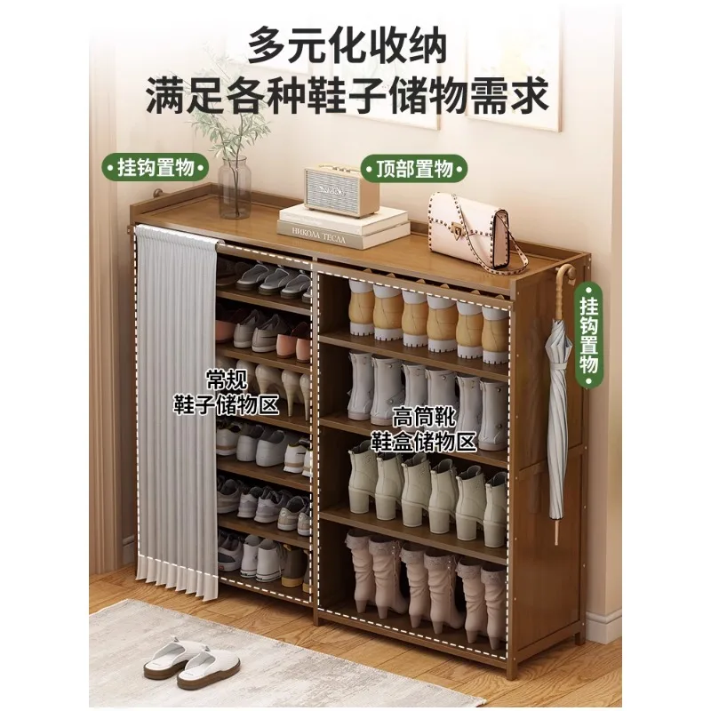 Shoe rack, multi-layered at home entrance, dedicated for storing boots, dust-proof shoe cabinet, indoor shoe storage tool