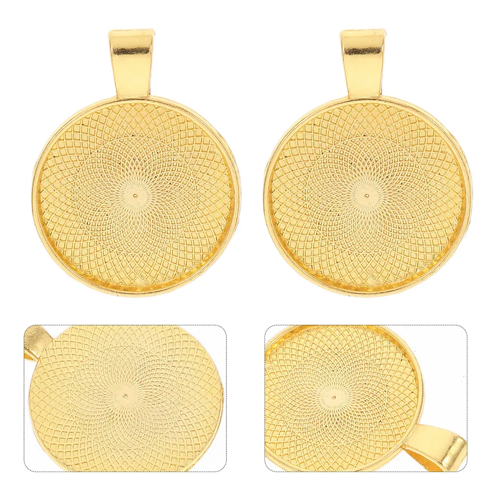 

20Pcs 25Mm Flat Round Bezel Pendant Trays Golden Cabochon Setting Base for DIY Jewelry Making Necklaces Bracelets Charms Craft