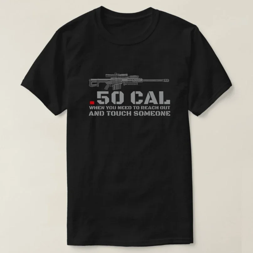 .50 Cal Gun Love 2nd Amendment Adult Pro Gun T-Shirt 100% Cotton O-Neck Summer Short Sleeve Casual Mens T-shirt Size S-3XL