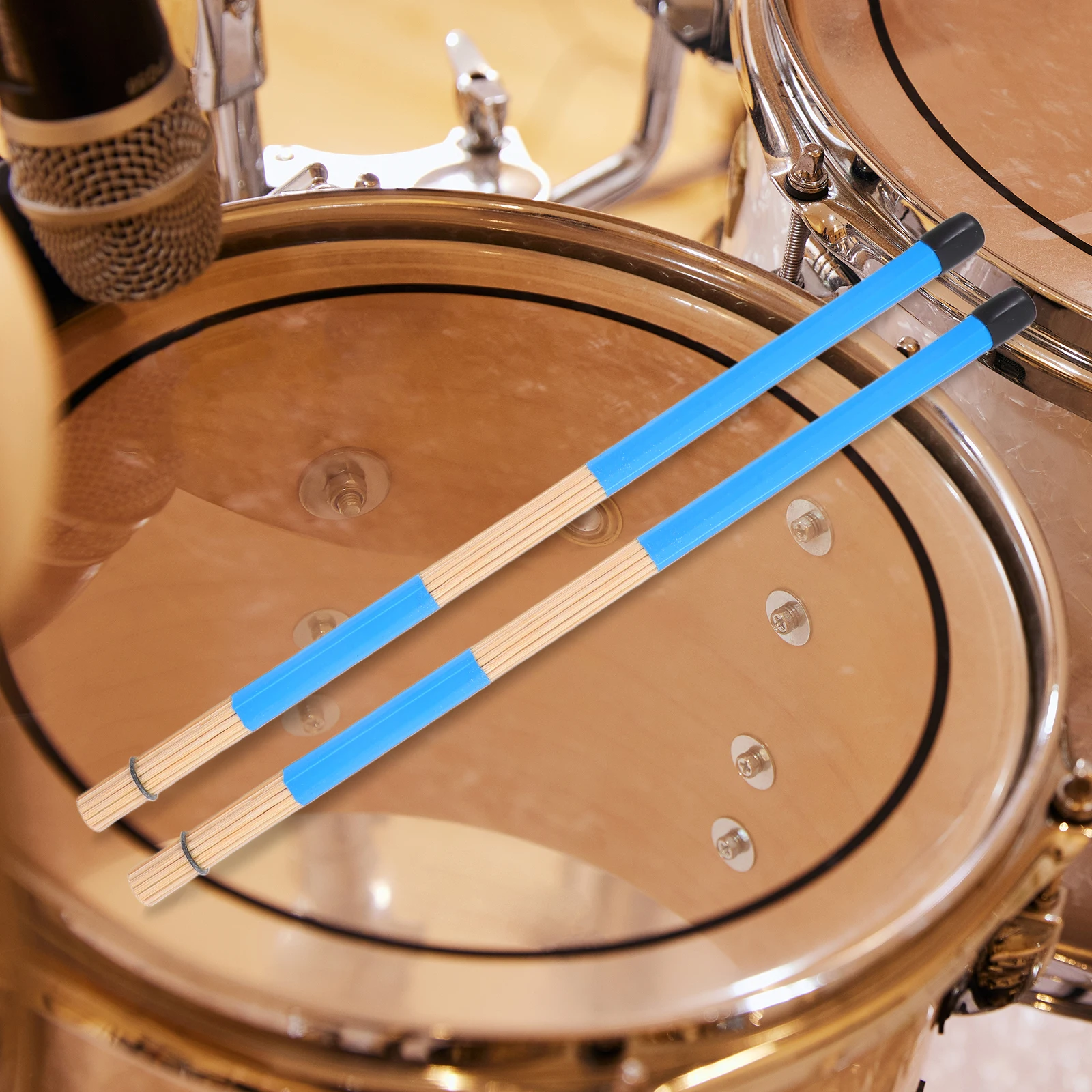 

1Pair Multi Rod Wooden Drum Brushes Professional 19 Bundle Bamboo Sticks for Jazz Folk Percussion Drum Accessories