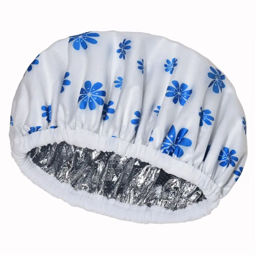 Thickened Self-heating Tin Foil Hat Shower Cap Bathing Cap Steam Hair Mask Cap Portable Spontaneous Heating