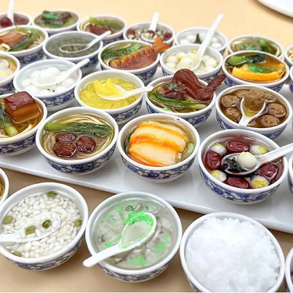 لعب محاكاة الغذاء نموذج الحرف المطبخ اللعب دمية مصغرة بيت الدمية الغذاء اكسسوارات المطبخ