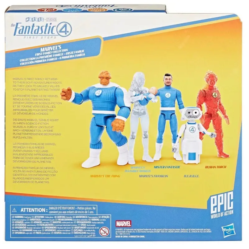 

Original Hasbro MARVEL The Fantastic Four First Steps Epic World of Action Anime Figure Toy Collection Model