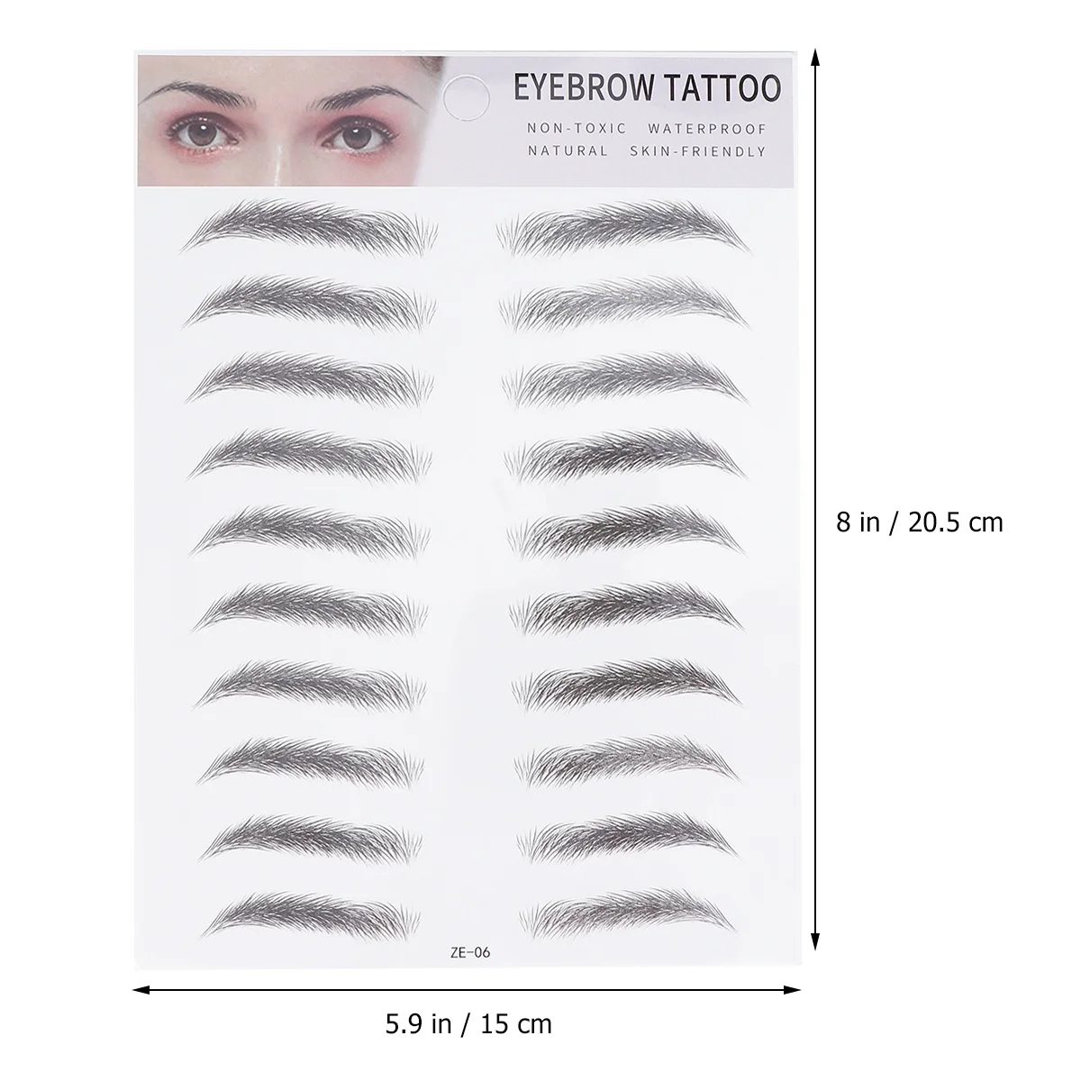 Autocollants de transfert de sourcils, 2 pièces, outil d'aspect réaliste pour hommes et femmes, Application de Type 6, usage quotidien, Imitation de sourcils