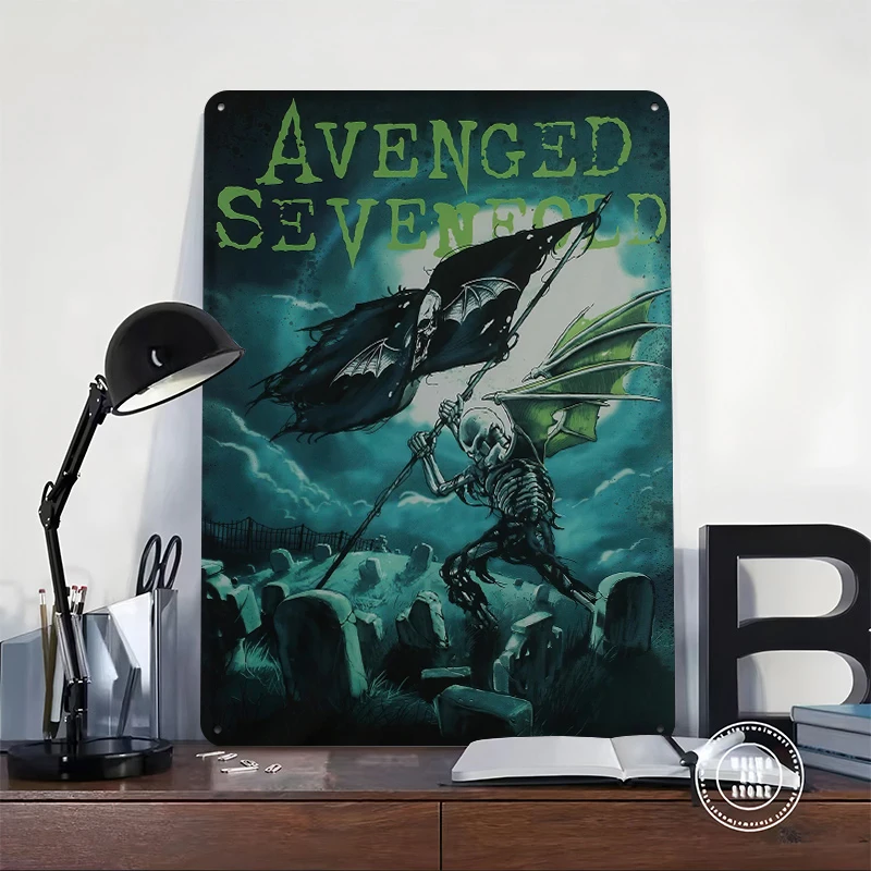 Avenged Sevenfold Album Art Printed Poster Customized Wall Art Retro Vintage Metal Tin Signs for Decoration Bedroom Home Decor
