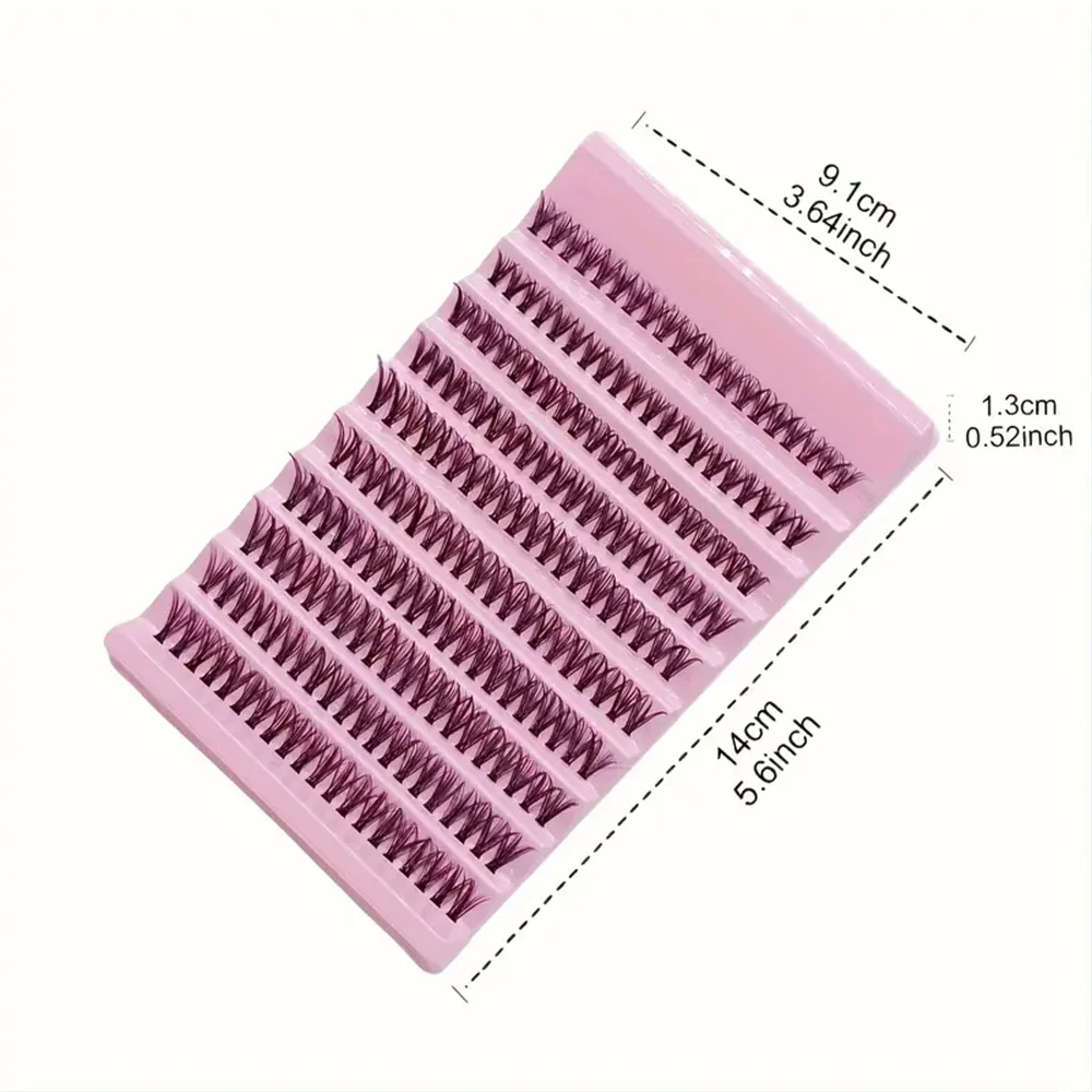 Single Cluster False Eyelashes Set with Eyelash Glue, 200 Sets of Natural Curling Eyelash Extension Accessories, Eye Makeup Accessories