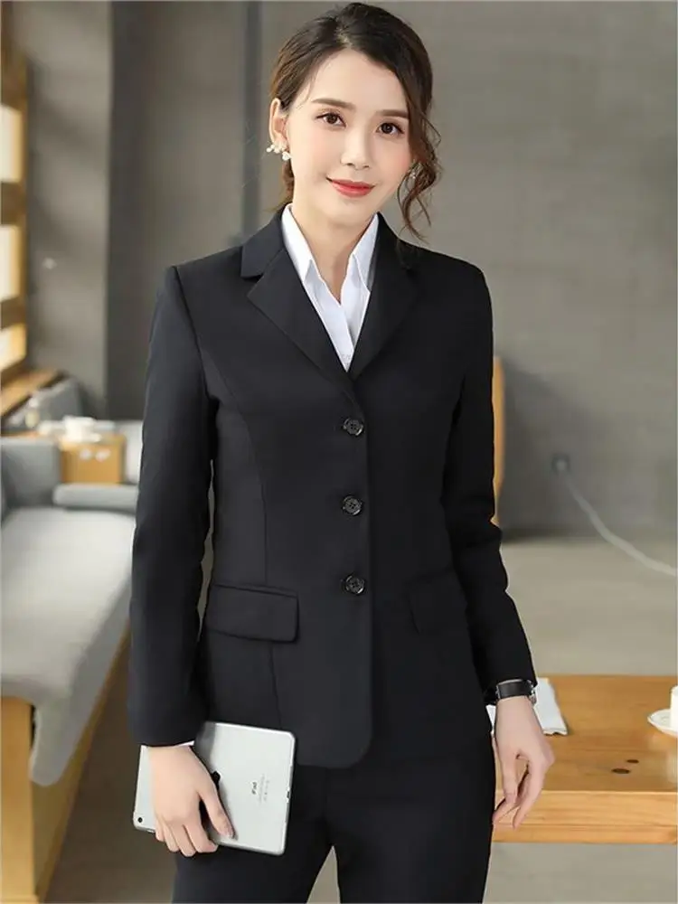 

Женское пальто Profional Bla Tee-Button Suiting Jaet CleanFit Sle Office Work orm для работы, интервью и весеннего цвета...