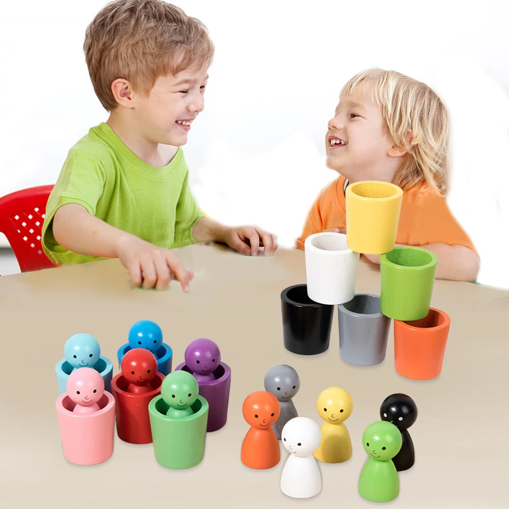 Montessori Sensory Toys Wooden Preschool Learning Activities Educational Toys Color Matching Toy for 3 4 5 Years Old Boys Girls