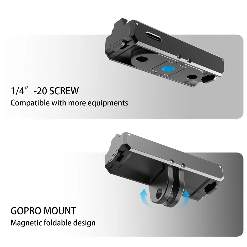 Magnetic Quick Release Adapter Mount Brackets Rechargeable Base Action Camera Accessories for Insta360 Go 3 Thumb Camera Base