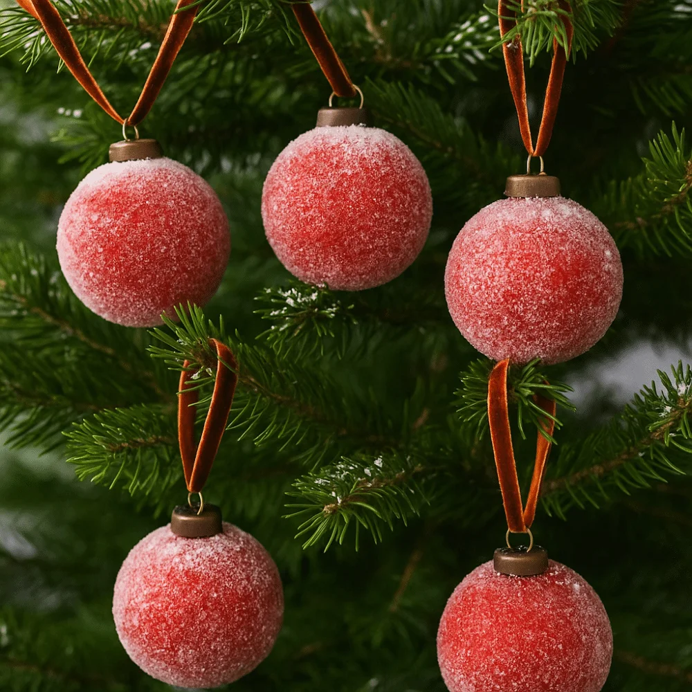 

6pcs DIY Supplies Plastic Christmas Ball 6/8cm Shatterproof Christmas Tree Pendant Waterproof Frost Ball Party