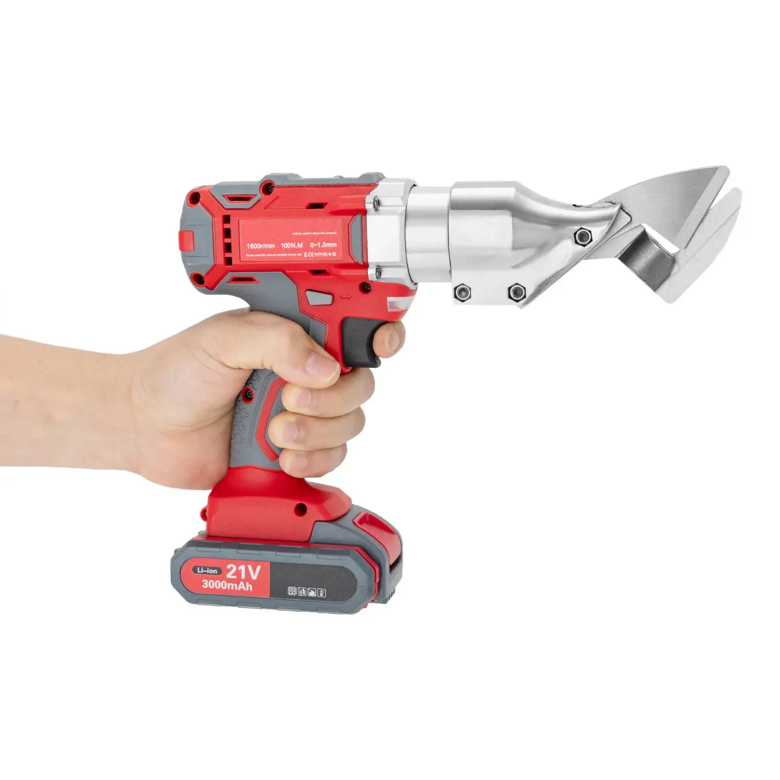

Cordless Electric Tin Snips – 21V Metal Sheet Shear Cutter, 2 Batteries Included