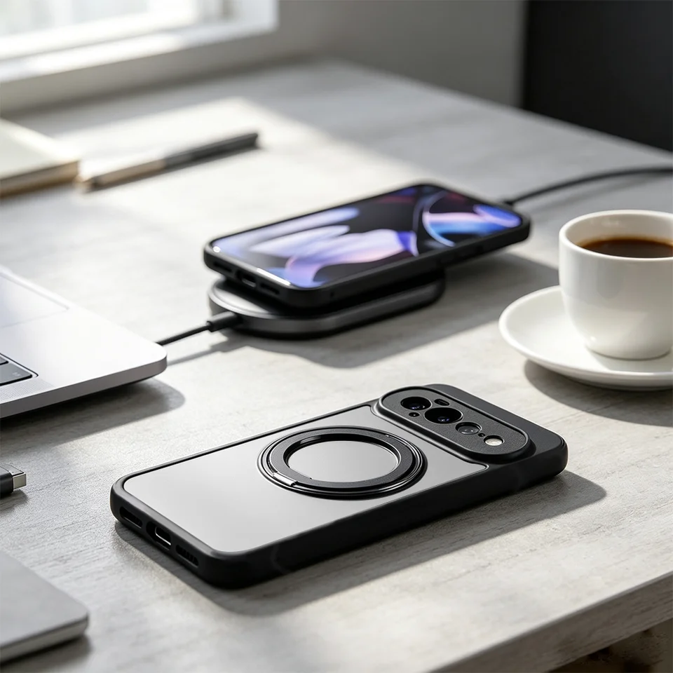 Funda magnética con rotación 360° y soporte para Google Pixel 11 10 9 Pro XL 8 7 6 Pro 10a 9a 8a 7a 6a, con anillo metálico 5