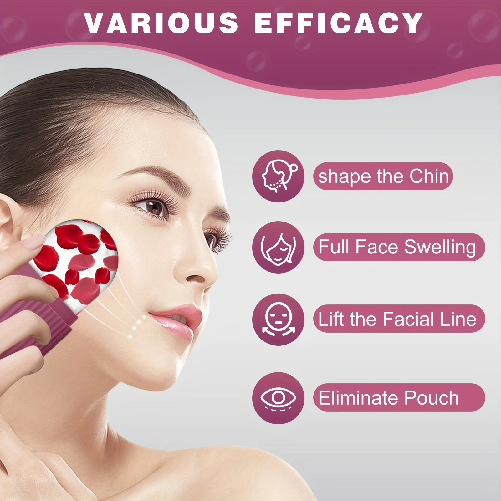 Face and Eye Ice Roller, Face Beauty Ice Roller, Facial Ice Massage Beauty Silicone, Reusable Leakproof Skin Care Tool