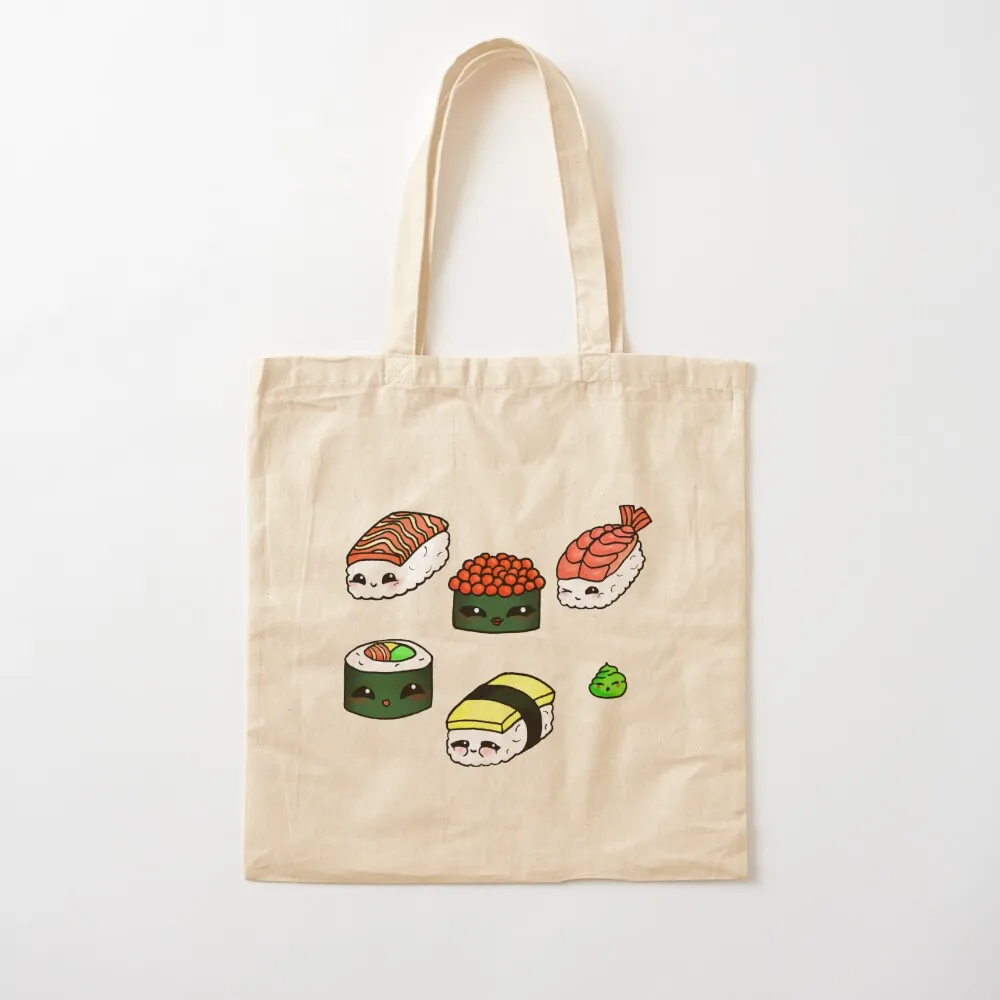 Cute Sushi - Kawaii design of your favourite Japanese food Tote Bag woman shopping bag Big bag women Canvas Tote