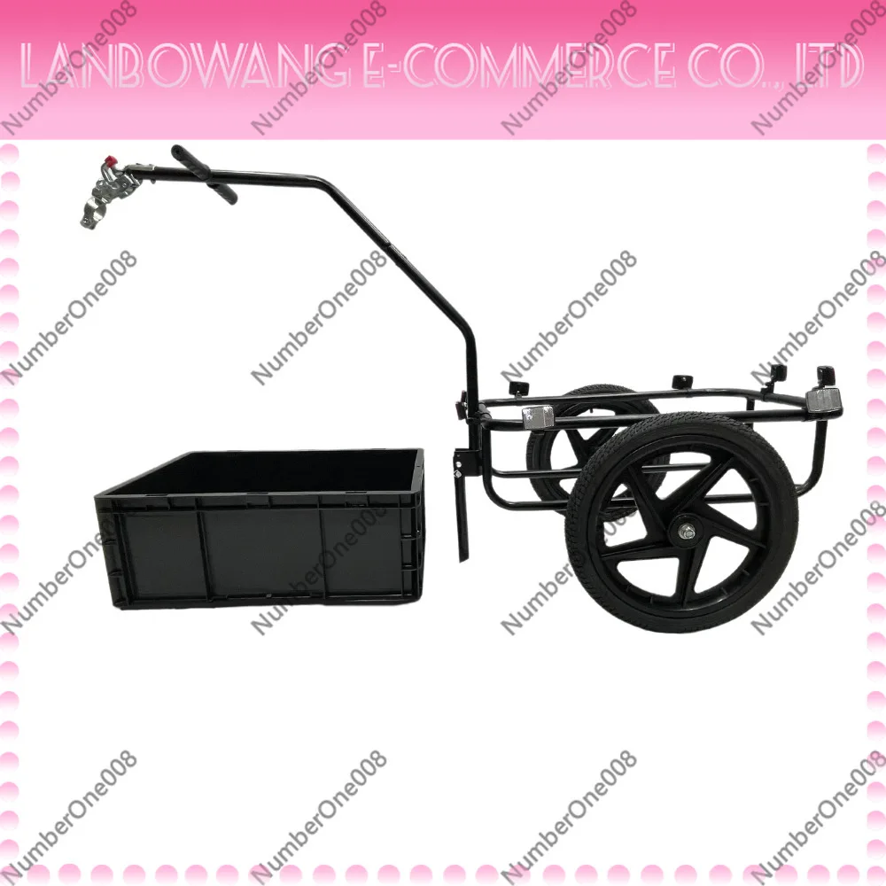 Folding Bike Trailer Pet Travel Push-Pull Wagon Camping Detachable Colorful Utility Cargo Carrier