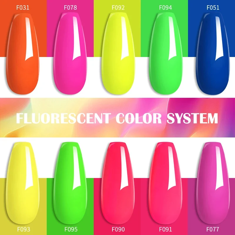 LILYCUTE-Esmalte Neon Fluorescente em Gel, Vernis Glitter, Semi Permanente, Mergulhe, Nail Art, LED UV, Vernizes para Manicure, 7ml