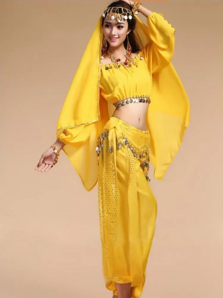 

Bollywood Dance Costumes Indian Belly Dance Costumes Set For Women Chiffon Bollywood Orientale Belly Dance Costume Set For Woman