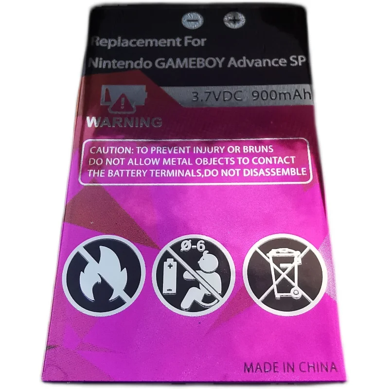 Batteria al litio ricaricabile da 3.7V 900mAh per GBA SP e NDS sostituzione della batteria di qualità originale per Nintend Game Boy Advance SP