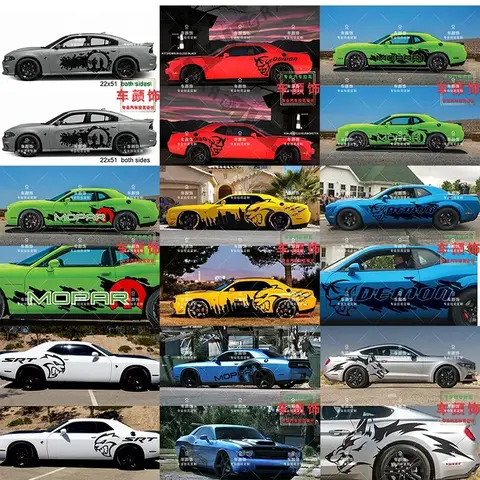 Car Vinyl Sticker FOR Dodge challenger charger body exterior decoration personalized custom Decals Decor Auto Accessories
