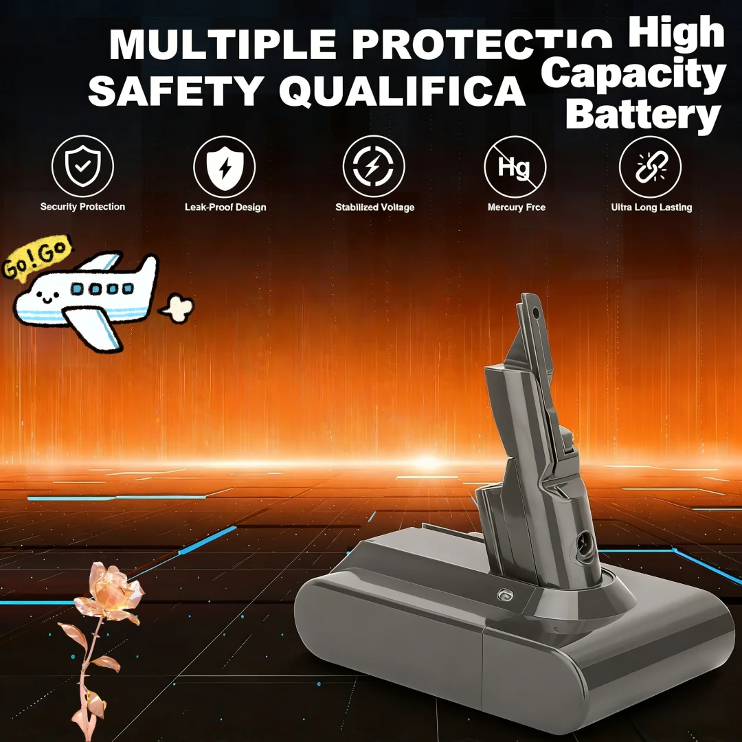 

Новая улучшенная литиевая батарея 8000 мАч для Dyson V7, высококачественный сменный аккумулятор, совместимый с беспроводным пылесосом V7