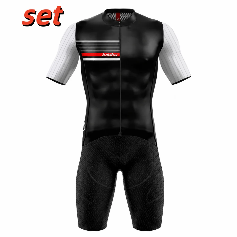 IUIOKO Cycling Set Bicycle Uniform Summer Cycling Jersey Set Road Cycling Jersey MTB RPO Clothing Breathable Clothing 2027