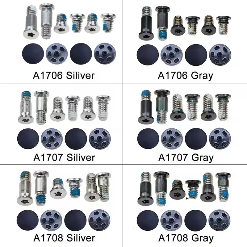 1Set Bottom Case Cover Screws Bottom Case Rubber Feet Foot Pad For MacBook Pro Retina 13