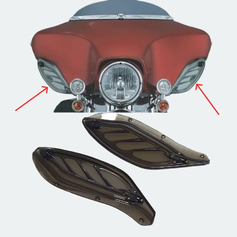 منحرف هواء للدراجة النارية Harley Touring CVO Electra Street Glide Ultra Classic FLHX 1996-2013 جناح جانبي للزجاج الأمامي