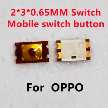 10-100pcs 2x3x0.65 มม.2*3*0.65 มม.สําหรับ OPPO R11 R9 สวิทช์ปุ่มกดสัมผัส Tact 4 Pin Micro Switch SMD สําหรับกล้องโทรศัพท์มือถือ