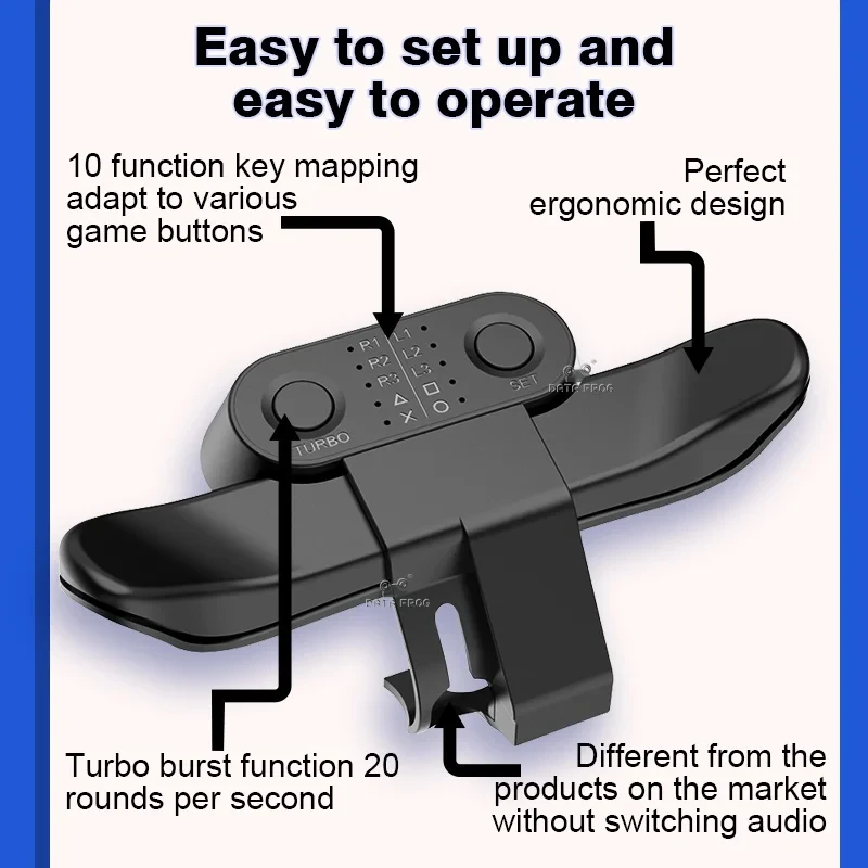 Data Frog Extended Gamepad Back Button Attachment For Ps4/Ps4 Slim/Ps4 Pro With Paddles Key Adapter Game Controller Accessories