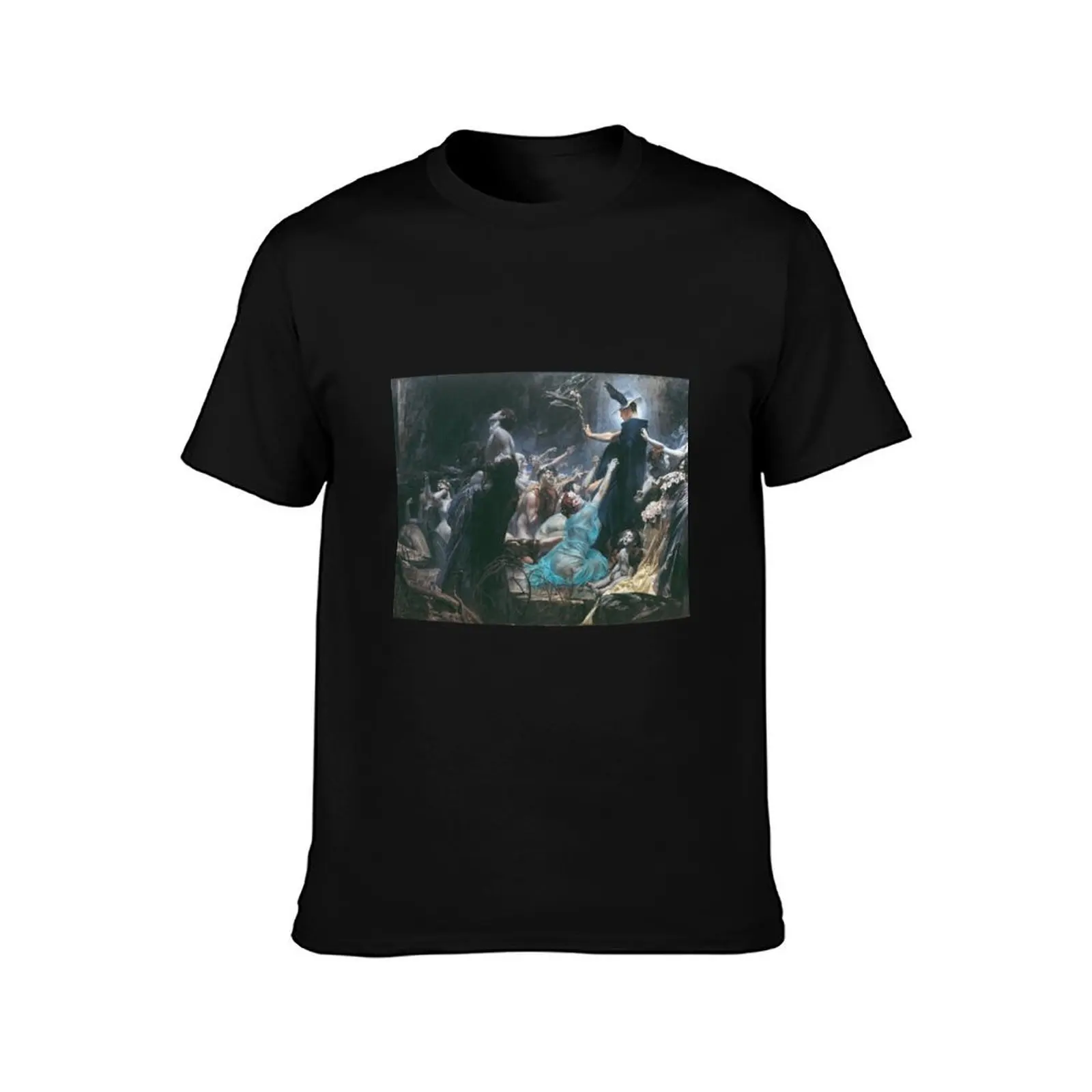 Souls on the Banks of the Acheron by Adolf Hirémy-Hirschl T-Shirt man t shirts cotton T-Shirt
