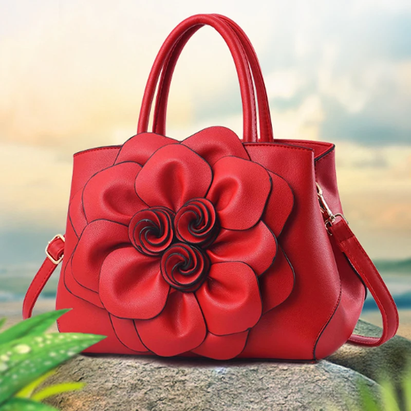 Imagem -03 - Bolsa de Ombro Única Flor para Mulheres Bolsa Crossbody Design Simples Grande Capacidade Moda Nova 2024