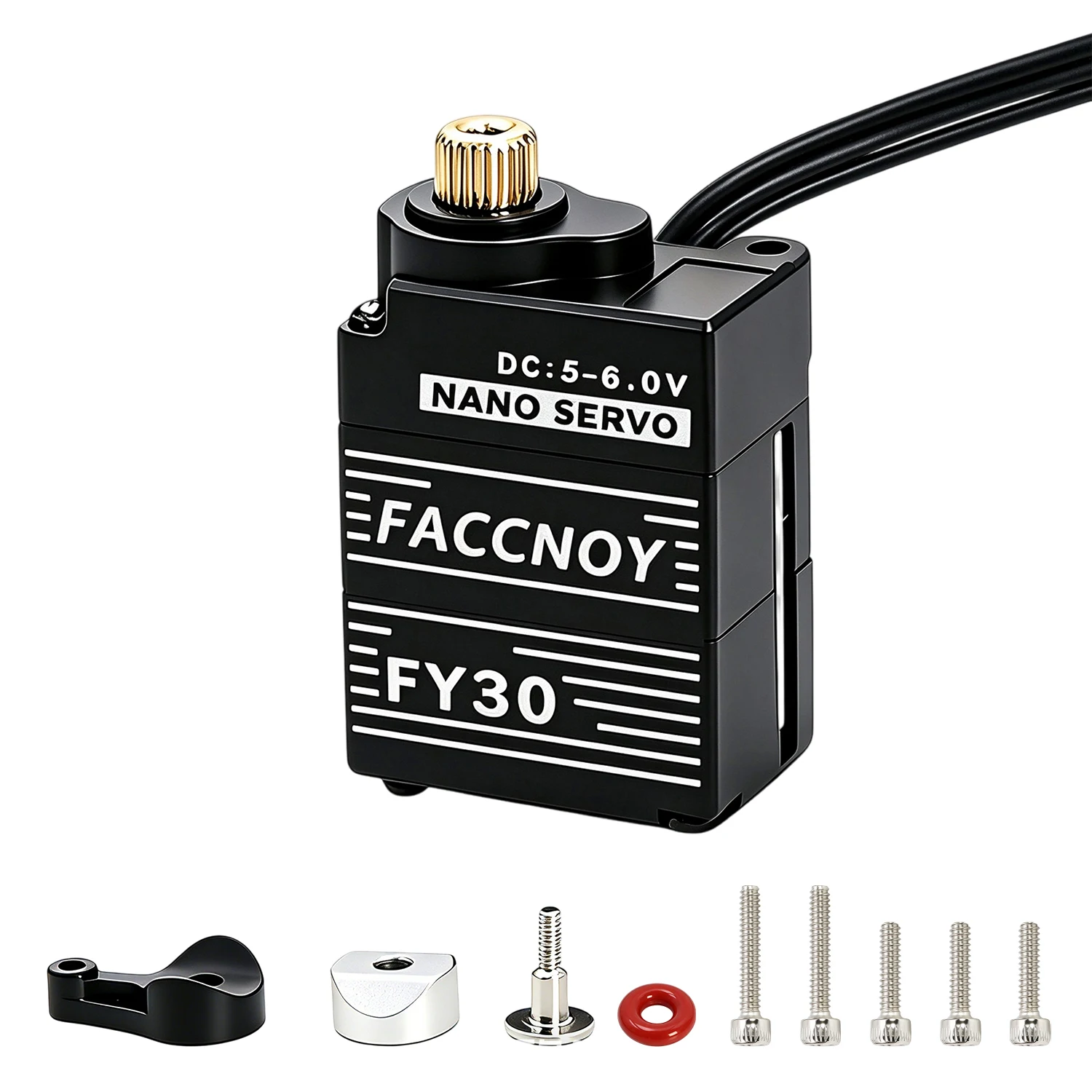 FY30 Aluminum Nano Digital Servo with Servo Saver Metal Gear Brushed 1.3kg 0.05sec for 1/30 Axial SCX30 RC Crawler Upgrade Parts