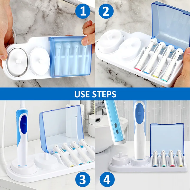 Electric Toothbrush Holder for Braun Oral B Bracket Bathroom Toothbrush Stander Base Holder Brush Heads Base With Charger Hole