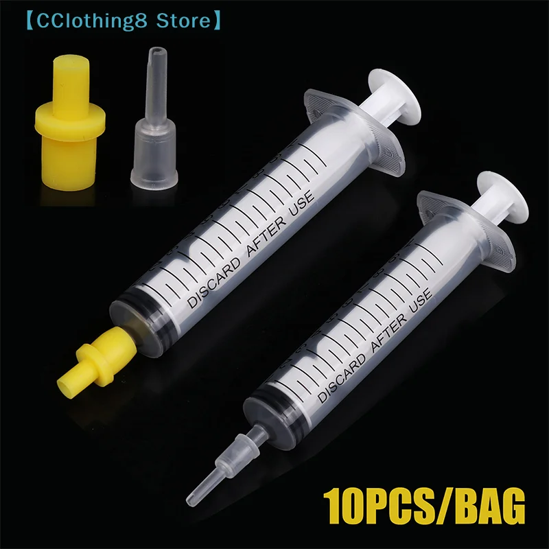 

10Pcs Syringe Silicone Pumping Air Hollow Joint Part Connector Ciss Inkjet Cartridge Cleaning Tool【AliS8】