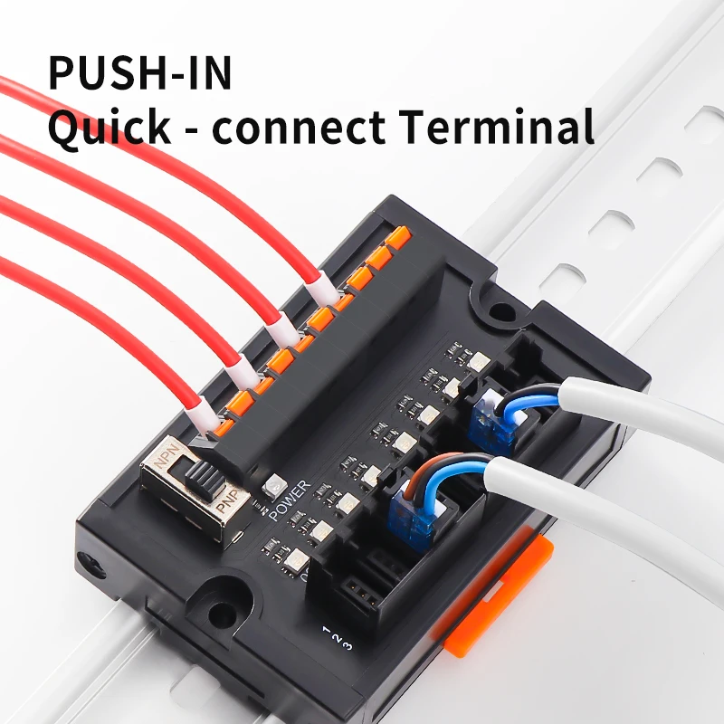 ENMG ESTB PLC Sensor Terminal Block Proximity Switch Connector 4/8/12/32-Way Distribution Module, 2-Wire 3-Wire NPN/PNP Compatib