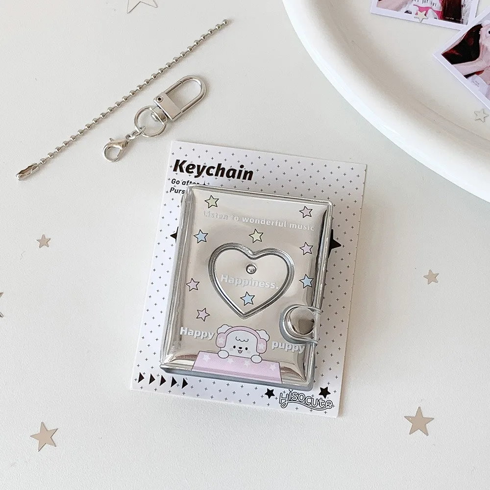 Cute Cartoon Mini Photo Album Keychain PVC Album Book Card Storage Album