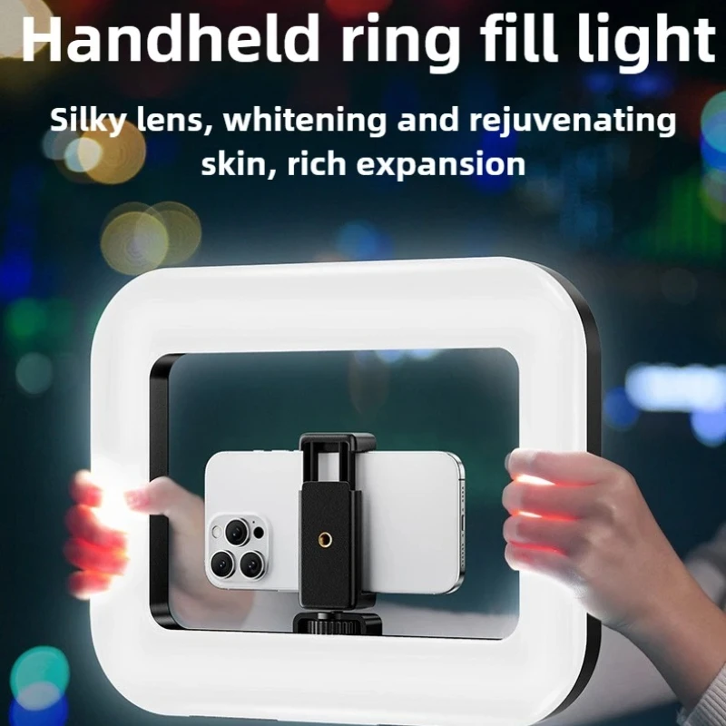 20W Handheld Ring LED Rabbit Cage Selfie Light 2800k~6500k Rechargeable Fill light for Phone Camera Live Broadcast Photography