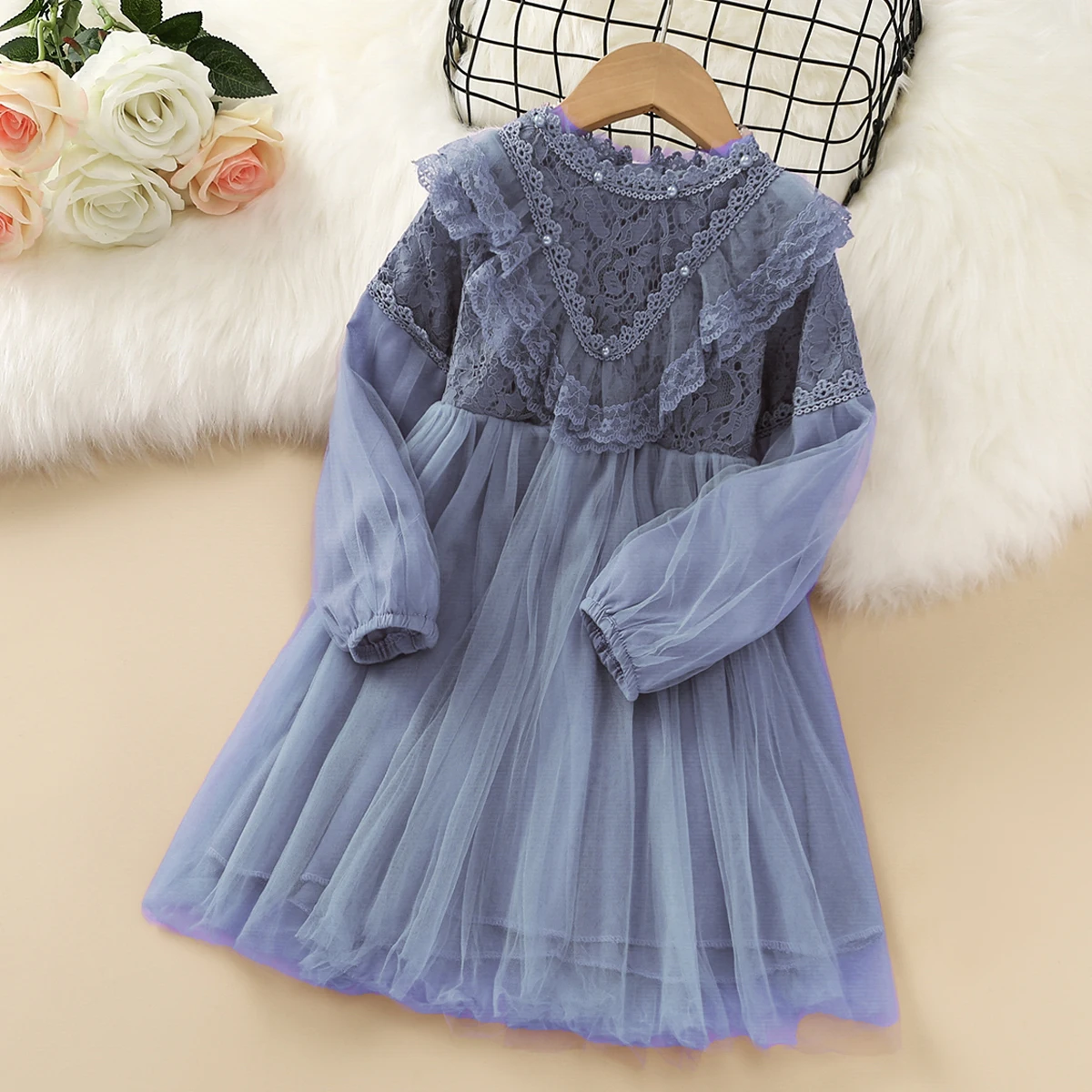 Baby Kids Dresses for Girls Clothing Spring Autumn Teenagers Lace Costume Party Evening Dress Children Vestidos 2 4 6 8 10 Years