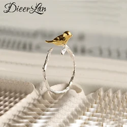 Diierlan Simple Gothic Romantic Bird Rings for Women Men Vintage Rings Boho Trendy Jewerly Accessories