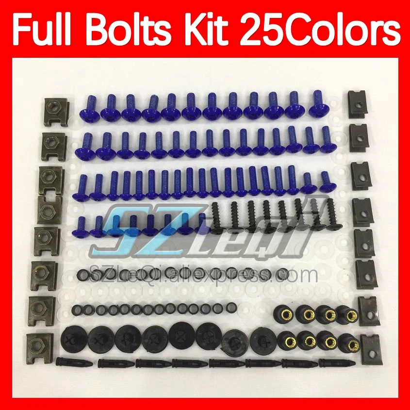 Fairing Bolts Full Screw Kit For YAMAHA FZ6 FZ 6R 6 R 09-15 FZ-6R FZ6R 2009 2010 2011 2012 13 14 15 Body Bolt Screws Nuts 268ps