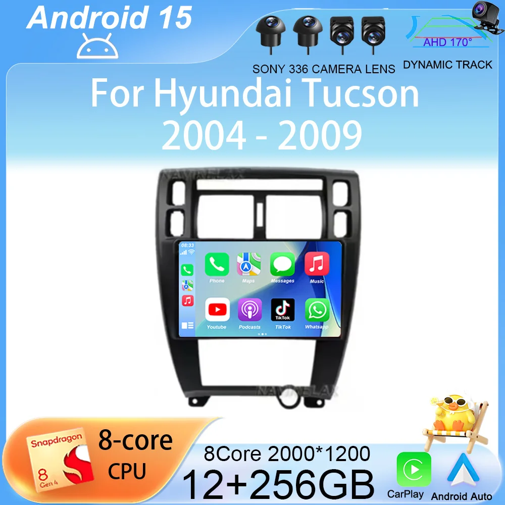 

Автомагнитола на Android 13, мультимедийный видеоплеер с GPS-Навигатором для Hyundai Tucson 2004, 2005, 2006, 2007, 2008, 2009