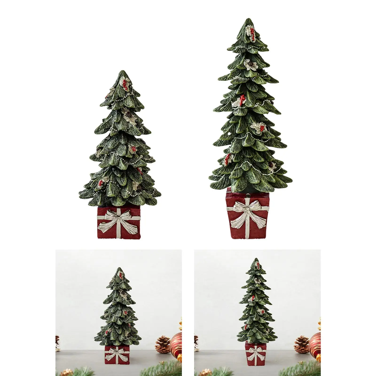 

Настольная фигурка рождественской елки, рождественский подарок для праздничного шкафа, вечеринки
