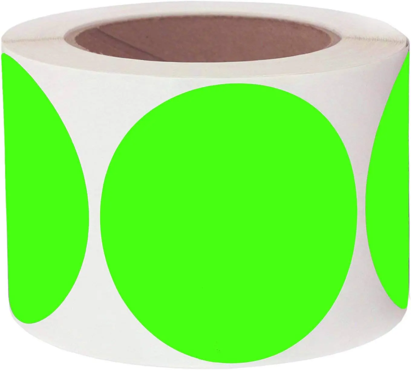 Bright Green Stickers Target Dots 3inch Round Color Coding Dot Labels Target Repair Pasters Stickers 250pcs