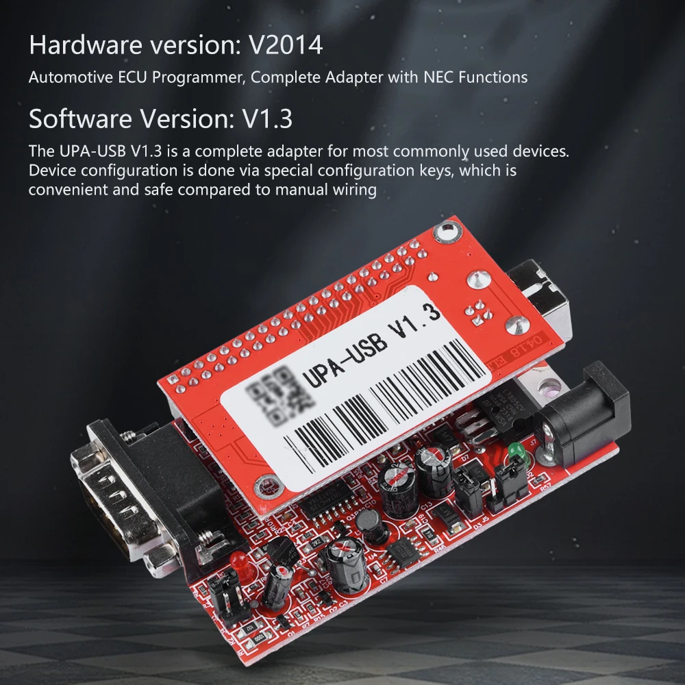 UPA USB Programmer USB V1.3 SN 050D5A5B Full Adapters with NEC Functions 40Pin Zif Socket 16Pin SOIC 93C Chip 24C01 85C92